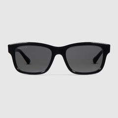 Rectangular-frame sunglasses - black