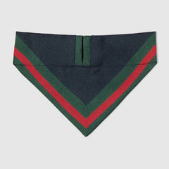 Extra-small pet bandana - dark blue silk