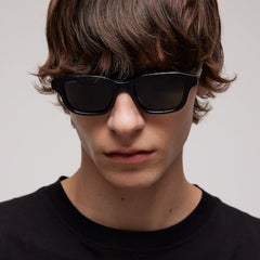 Rectangular-frame sunglasses - black
