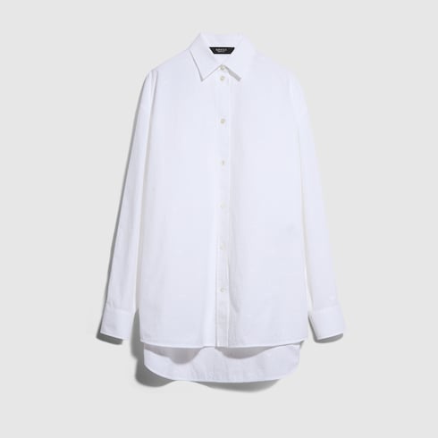 GG cotton poplin damier shirt - white