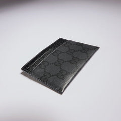 Gucci Essence Classic card case - black GG canvas