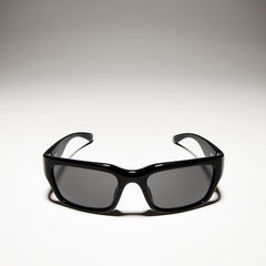 Rectangular-frame sunglasses - black