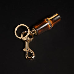 Bamboo keychain - dark brown bamboo