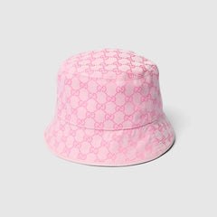 GG cotton canvas bucket hat - light pink