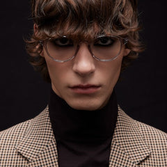Round optical frame - grey acetate
