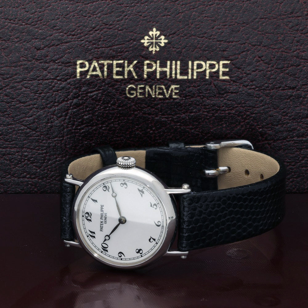 Pre-owned Patek Philippe Calatrava Officer 18ct White Gold Ladies Watch 4860G