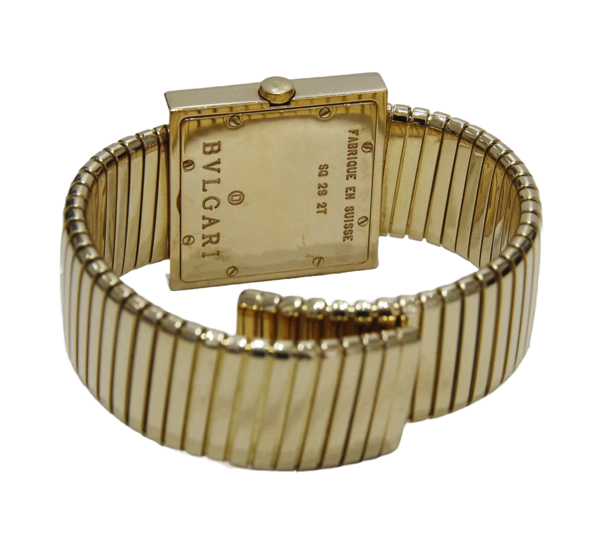 Bulgari Tubogas Quadrato Yellow Gold Watch 29mm