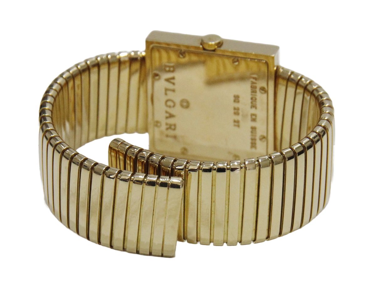 Bulgari Tubogas Quadrato Yellow Gold Watch 29mm