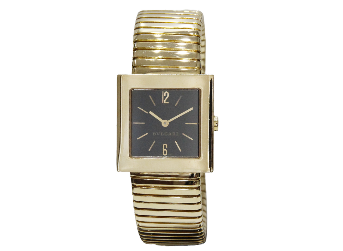 Bulgari Tubogas Quadrato Yellow Gold Watch 29mm