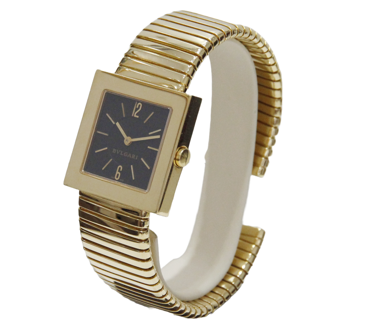 Bulgari Tubogas Quadrato Yellow Gold Watch 29mm