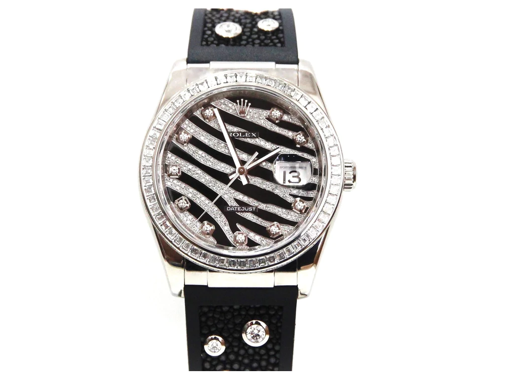 Rolex Date-Just Zebra Dial White Gold 36mm
